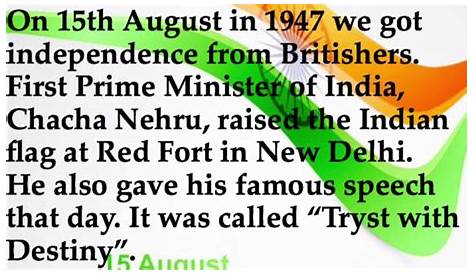 Independence Day 2015 15 August Speech Bhashan In Hindi English Speech On 15 August Independence Day Speech Speech
