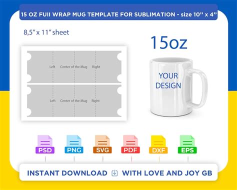 11 Oz Mug Sublimation Template / SVG PNG PDF / Printable Etsy