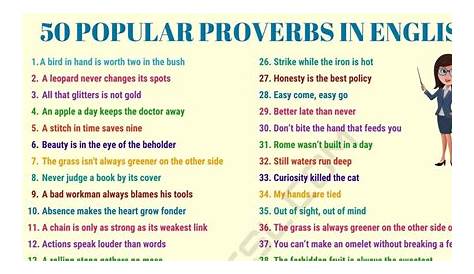 15 English proverbs with meaning. YouTube