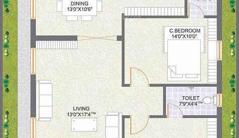 15 X 40 House Plans West Facing '0"x'0" Plan With Interior North With