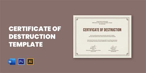 15+ Certificate Of Destruction Template - PDF, Word, AI, InDesign, PSD