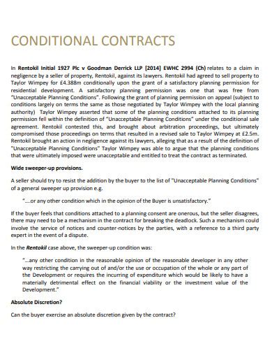 15+ Conditional Agreement Templates - Google Docs, Word, Pages, PDF