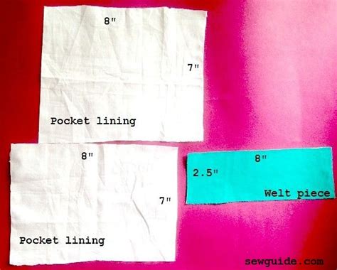 Sewing a Welt Pocket