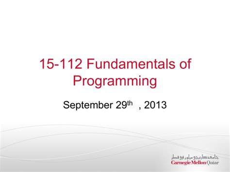 15-112: Fundamentals of Programming