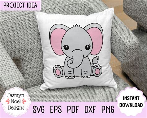Download 157+ Baby Elephant Svg Cut File DXF File Crafts