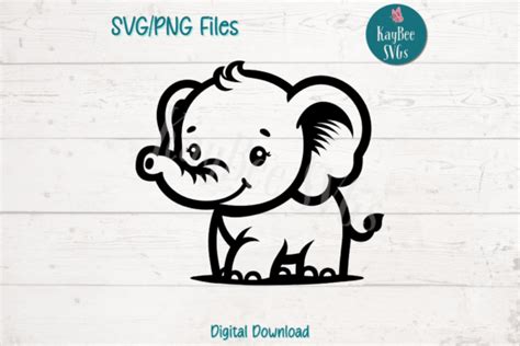 Download 157  Baby Elephant Svg Cut File DXF File Creativefabrica Free PSD Mockups