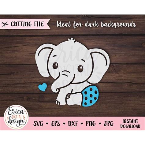 Download 157+ Baby Elephant Svg Cut File DXF File Easy Edite