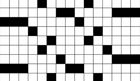 15x15 Crossword Grid Puzzle Vector Illustration, Empty Squares