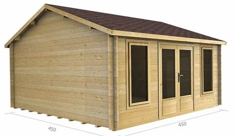 4.5m X 4.5m (15 X 15) Apex Reverse Log Cabin (2077