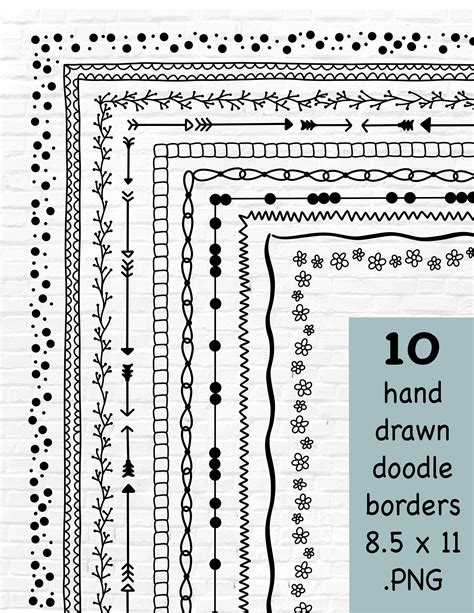 Download 16  Hand Drawn Doodle Patterns Bundle PNG Files For Crafts