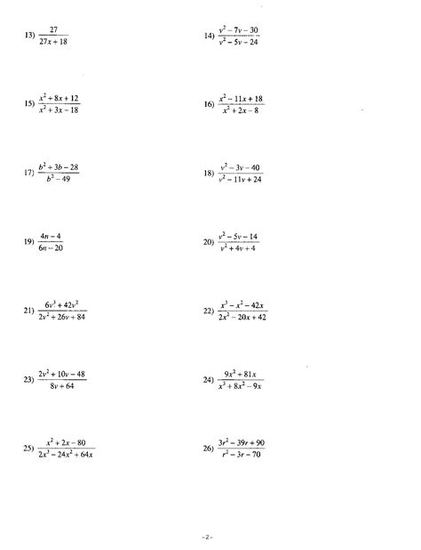16 Best Images of Simplify Algebra 2 Worksheet Answers - Simplifying