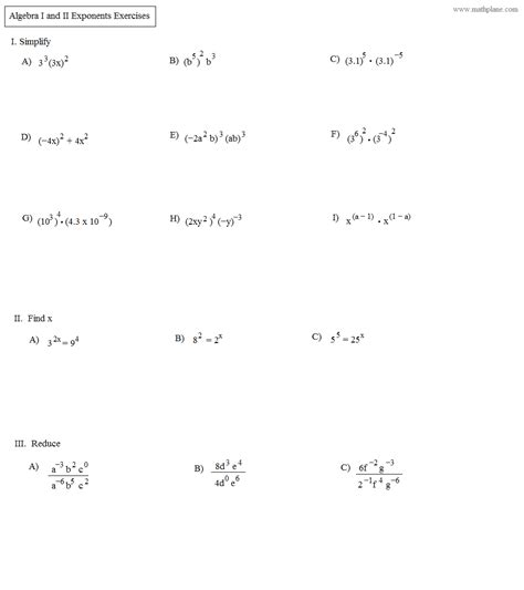 16 Exponent Rules Worksheet / worksheeto.com