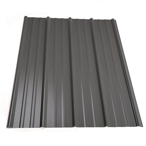 16 ft classic rib steel roof panel in charcoal