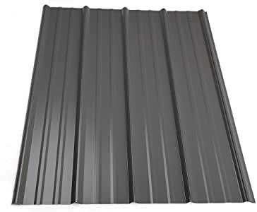 16 ft classic rib steel roof panel in charcoal