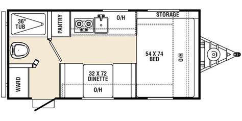 16 ft travel trailer floor plan pop out