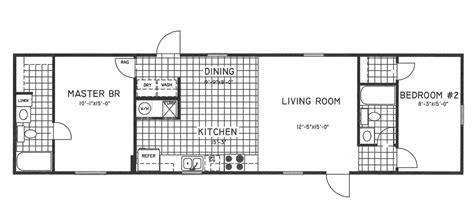 16 ft wide 2 bedroom mobile home floor plans
