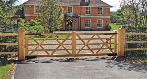16 ft wooden driveway gates
