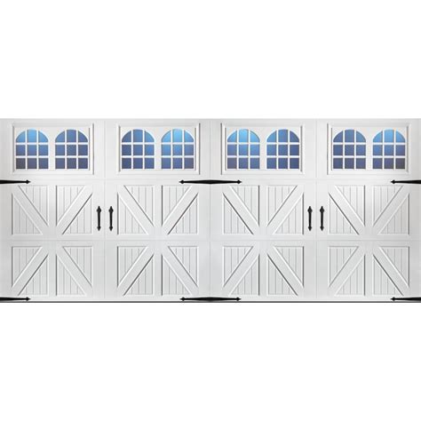 16 ft x 7 ft insulated white double garage door
