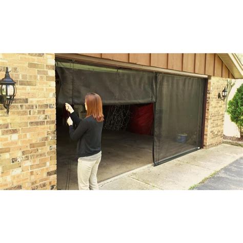 16 ft x 8 ft 3 zipper garage door screen