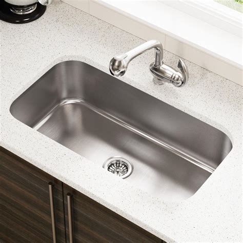 16 gauge single basin undermount stainless steel kitchen sink