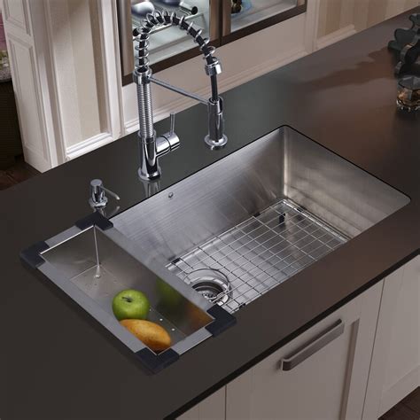 16 gauge stainless steel kitchen sink top mount