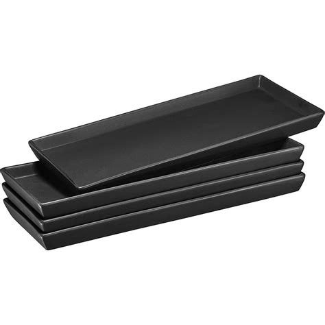 16 inch black ceramic serving platter