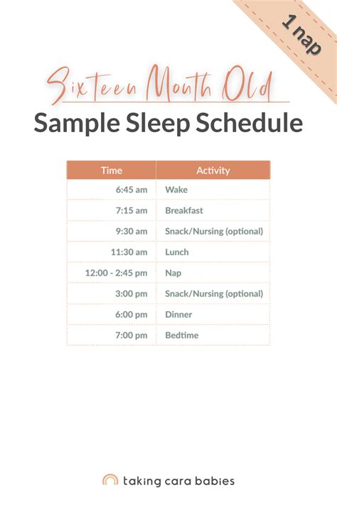 16 mo old sleep schedule