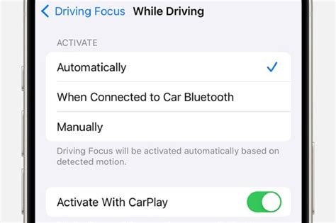 16. Automatically switch on Driving Focus