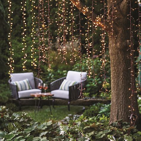 16. Hang solar string lights on a tree