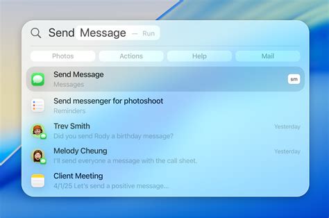 16. Quick actions support in Spotlight