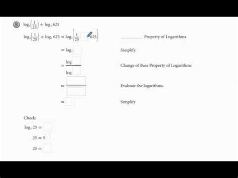Get Accurate Answers on 16.1 Properties of Logarithms.