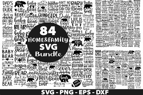 Download 167 Home and Family Bundle Files DXF Files