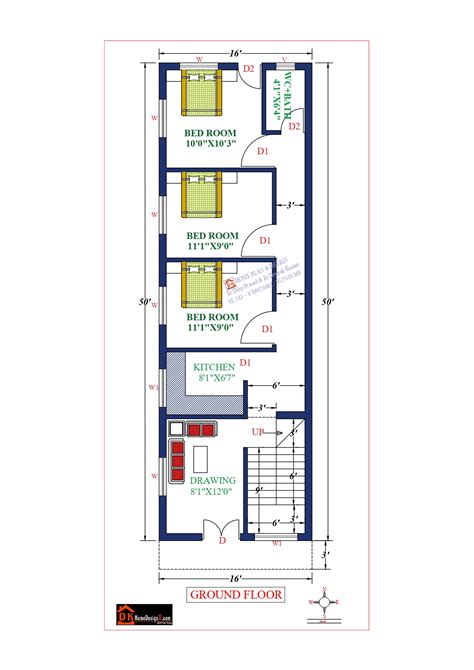 16x50 floor plan
