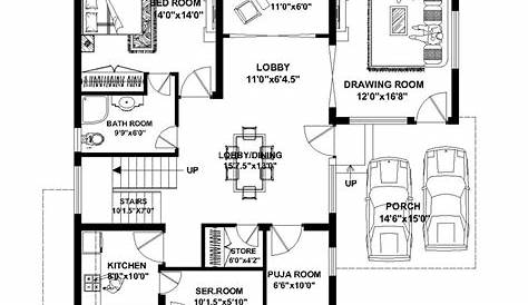 17 X 40 Floor Plans , House Design , Plan Map , 1BHK , 3D View