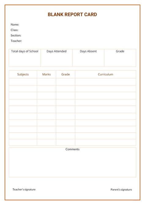 17+ Report Card Template - 6 Free Word, Excel PDF Documents Download