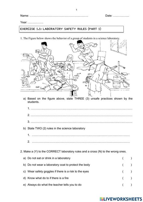 17 Best Images of Lab Safety Worksheet - Science Lab Safety Worksheets