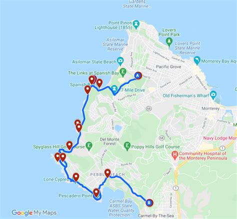 17 Mile Drive map