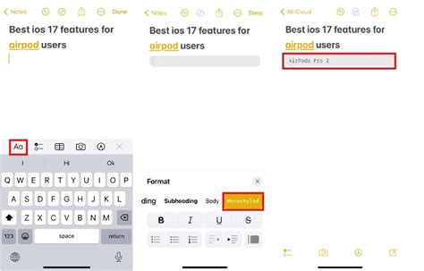 17. Format text in the Notes app