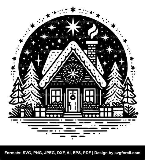 Download 18  Christmas House Svg Background Commercial Use DXF Files