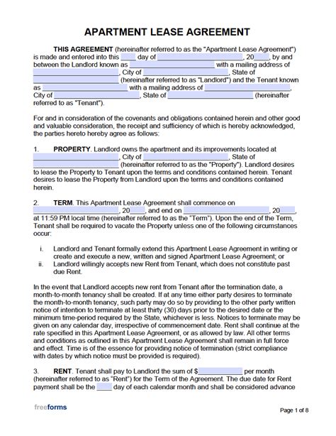 18+ Printable Residential Lease Agreements - Word, PDF