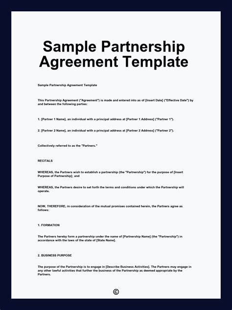 18+ Sample Partnership Agreement Template - SampleTemplatess - SampleTemplatess