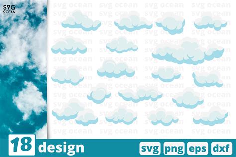 Download 18 Clouds Designs Bundle For Crafts