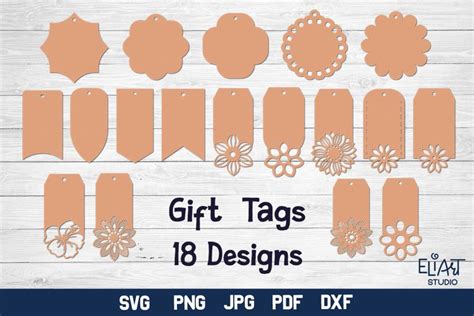 Download 18 Decorative Tag Bundle for Cricut Machine
