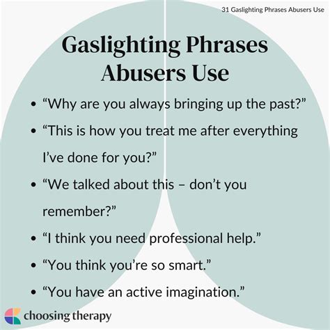 18 gaslighting phrases