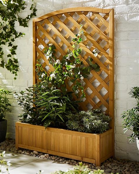 18. Use planters with built-in trellis