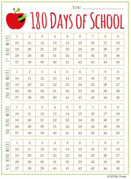 180 Day Calendar
