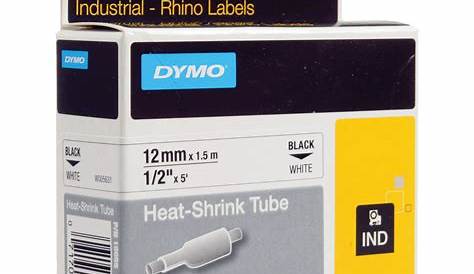 Dymo White 1/2" Heat Shrink Tubes 18055 B&H Photo Video