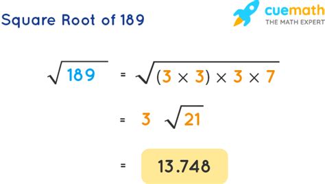 189 Square Root