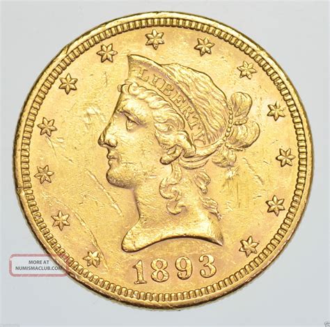 1893 10 dollar gold coin