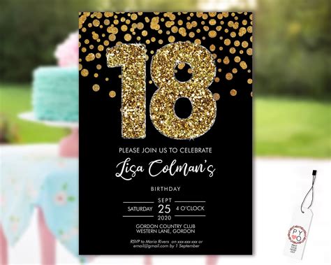 18th Birthday Invitation Templates Free